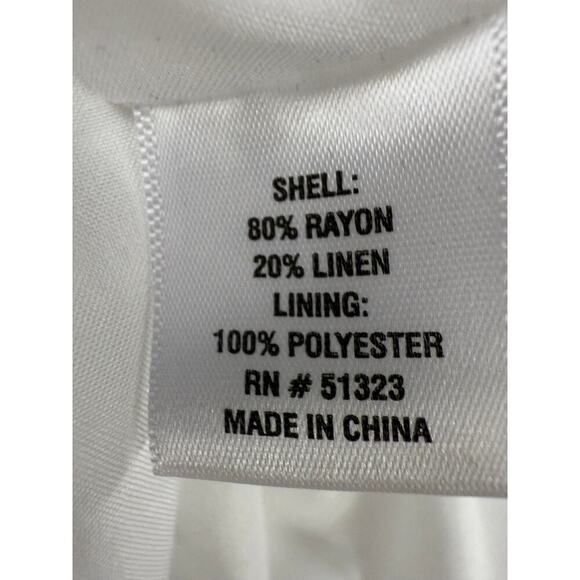 MSK Black White Abstract Print Maxi Dress Size M NWT Linen Blend - Picture 5 of 5